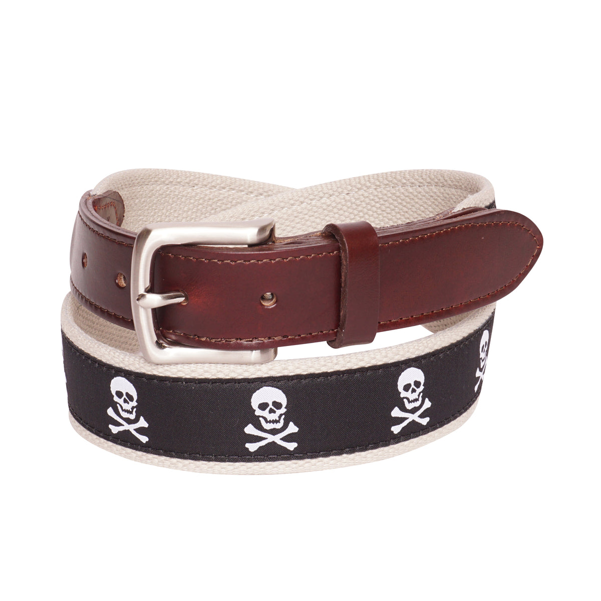 2819 Skull And Bones Holster Belt Buckle Costume (l) Emporiumev Punisher Skull Black Leather Belt Reversible  main image 2