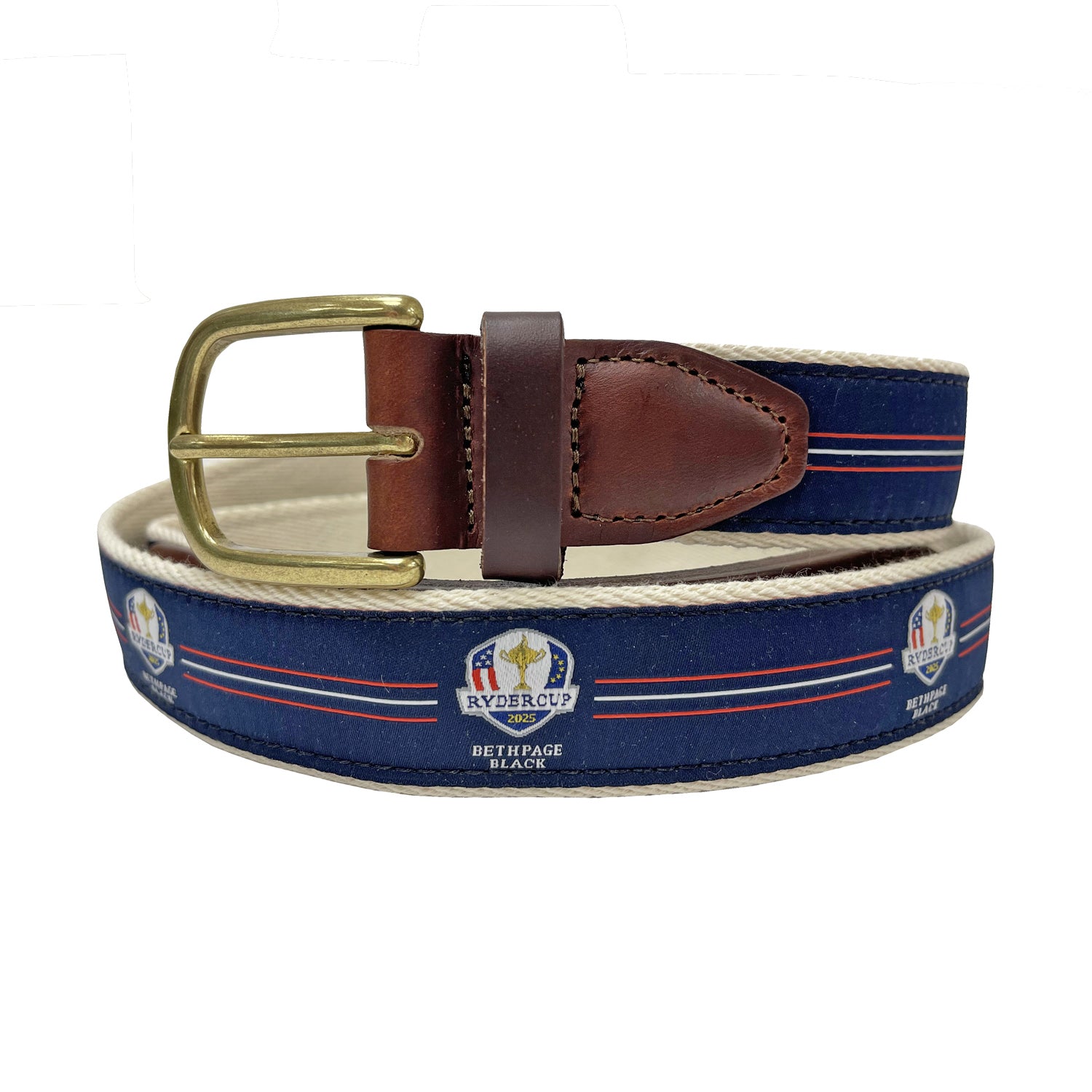 Men's 2025 Ryder Cup Ribbon Belt – YRI Belts - Main Image