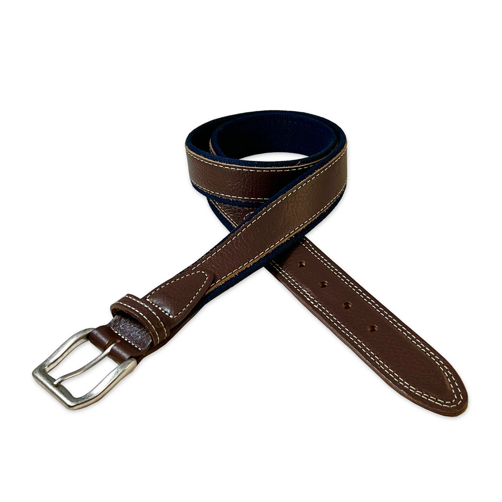 Brown Textured Leather Belt on Web