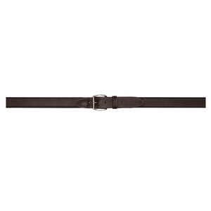 Brown Textured Leather Belt on Navy Web